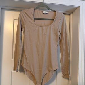 Gilli Tan Long Sleeve Bodysuit